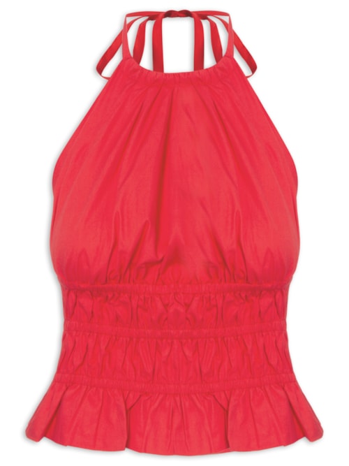 Blusa Feminina Frente Única - Vermelho