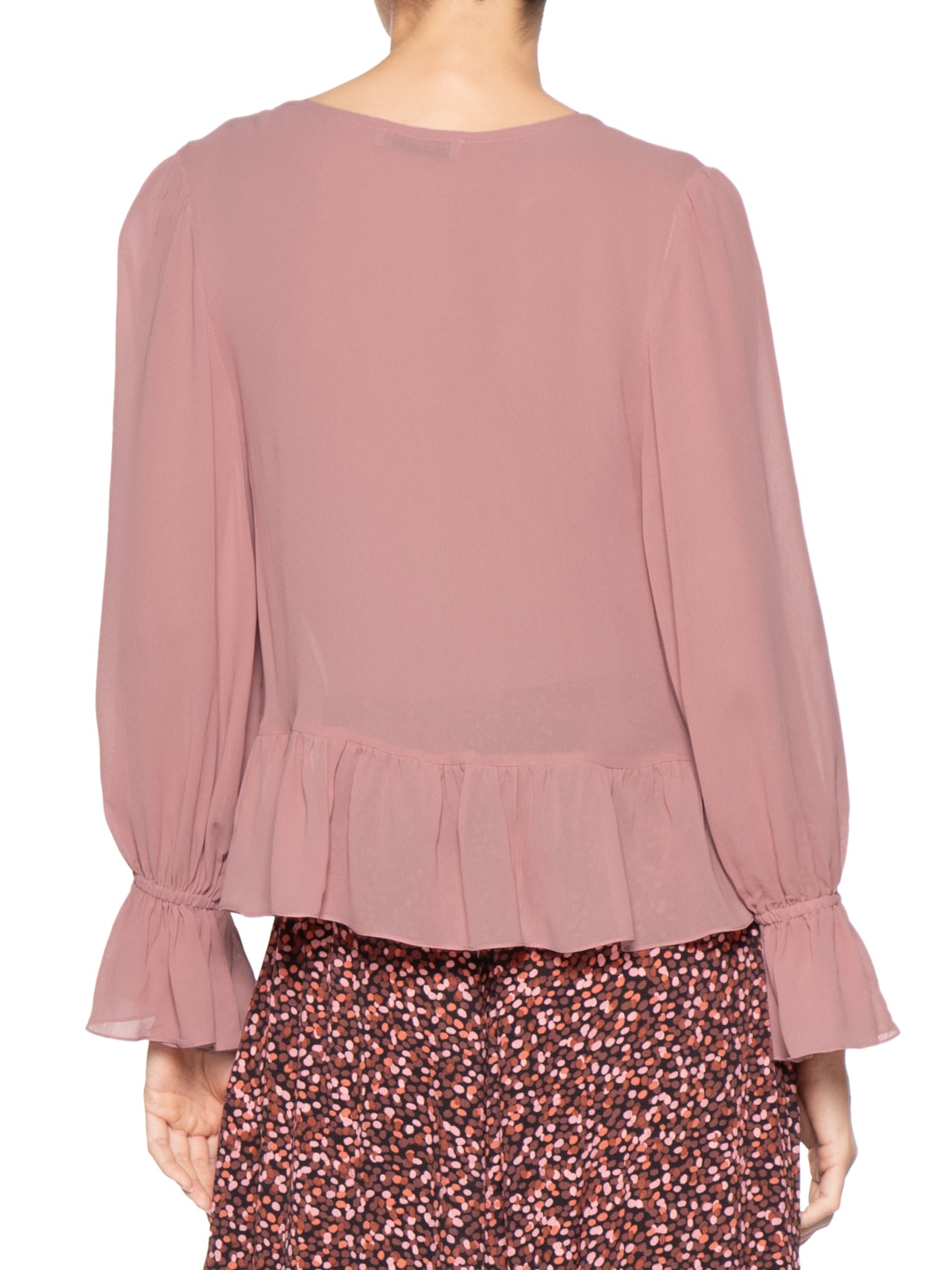 Blusa Feminina Ggt Babados Rosa Dress To