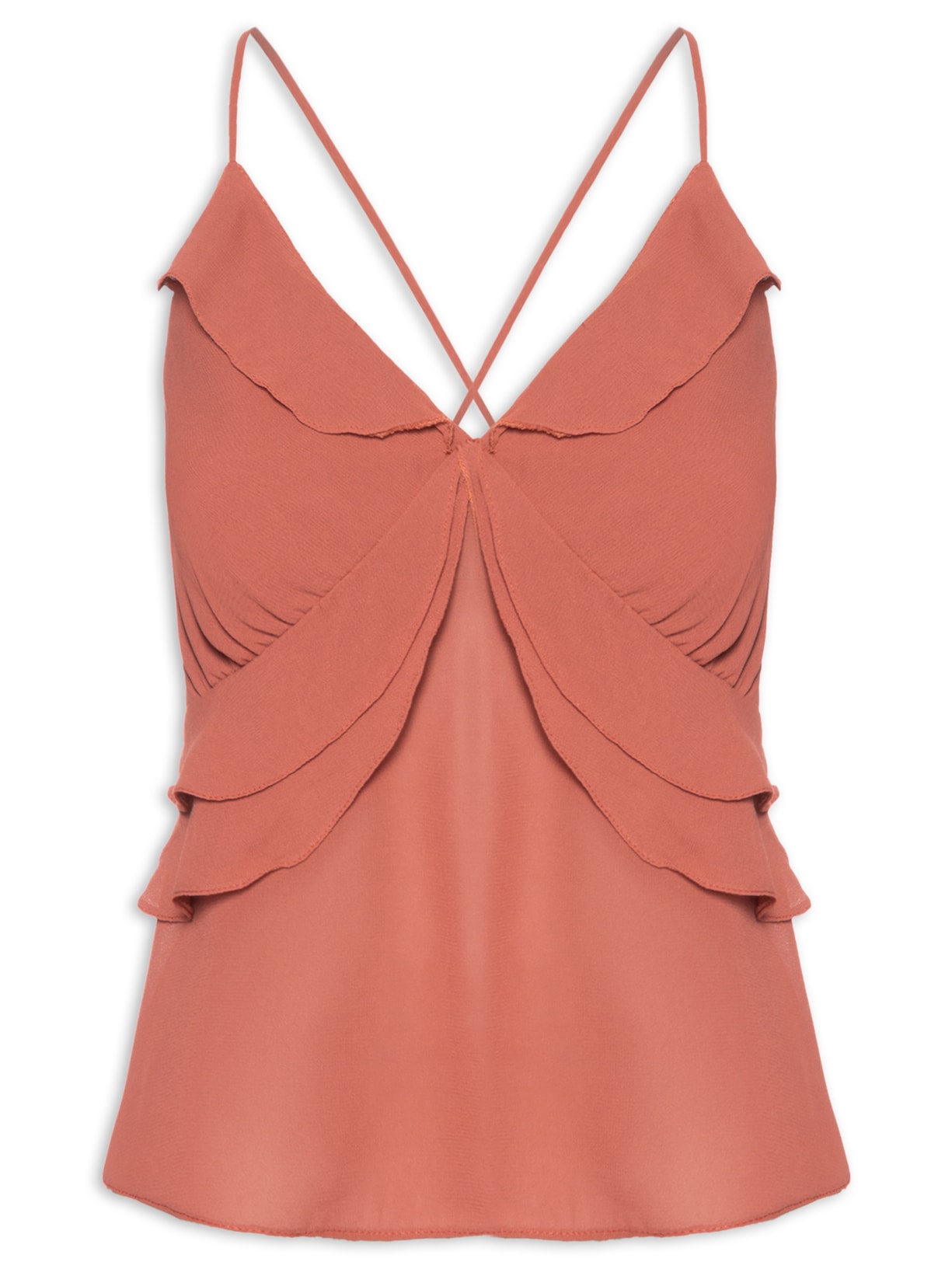 Blusa Feminina GGT Recortes - Marrom