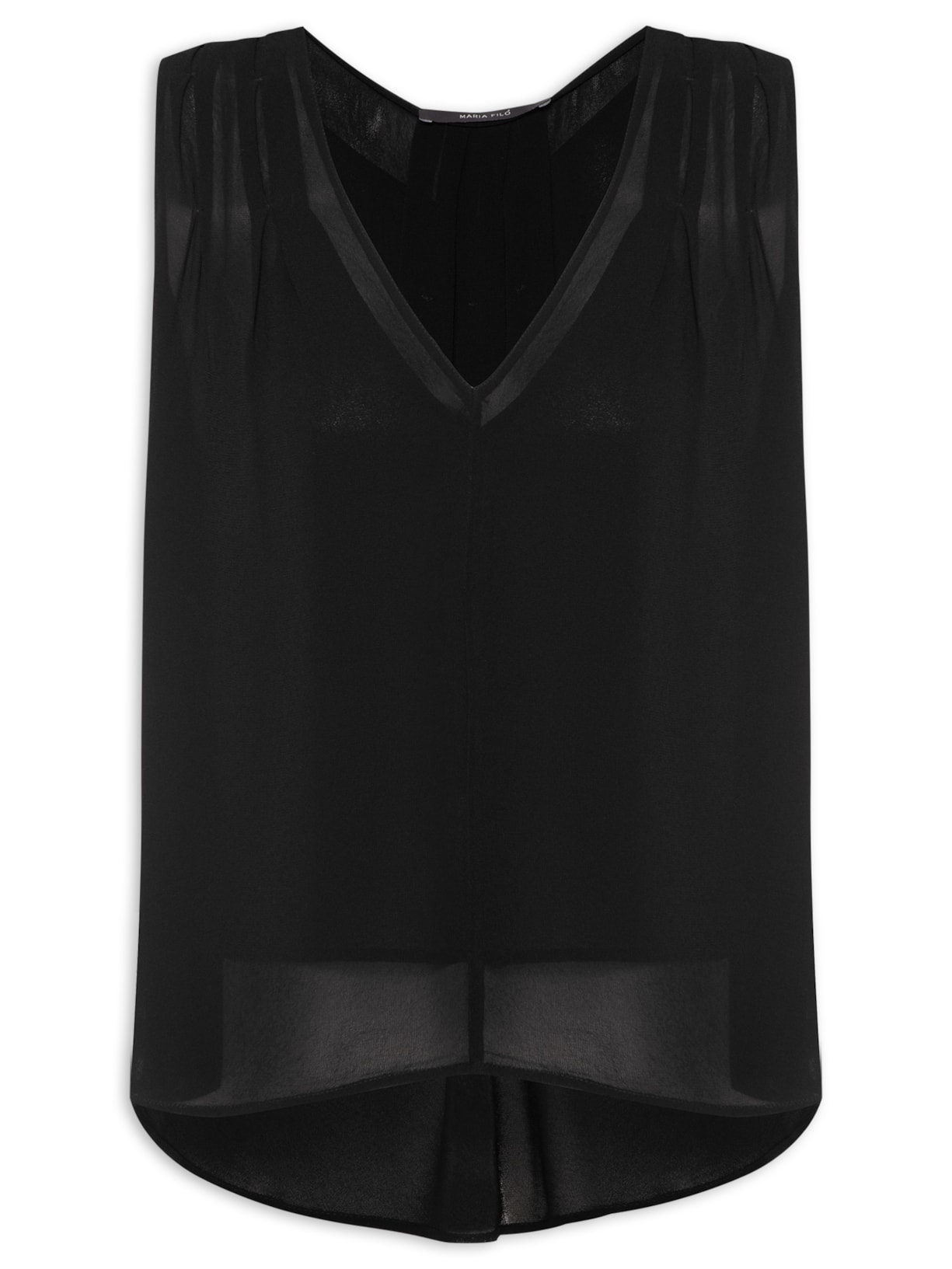 Blusa Feminina Ggt Sem Manga Busto Pregas - Preto