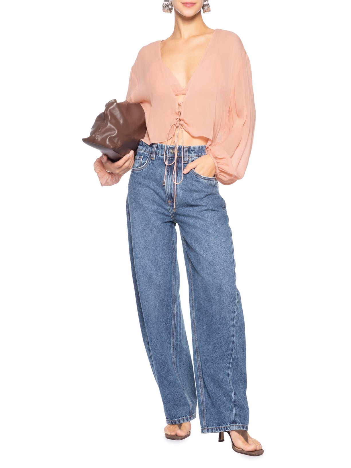Blusa Feminina GGT Trançado Frente Feminina – Rosa Animale Jeans
