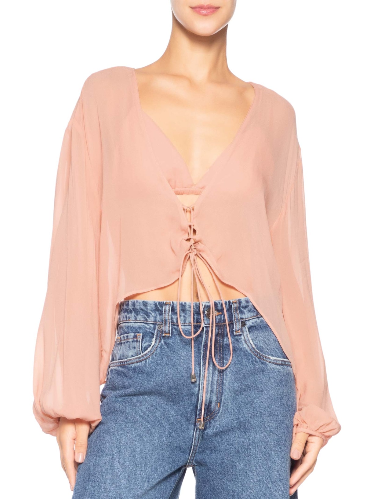 Blusa Feminina GGT Trançado Frente Feminina – Rosa Animale Jeans