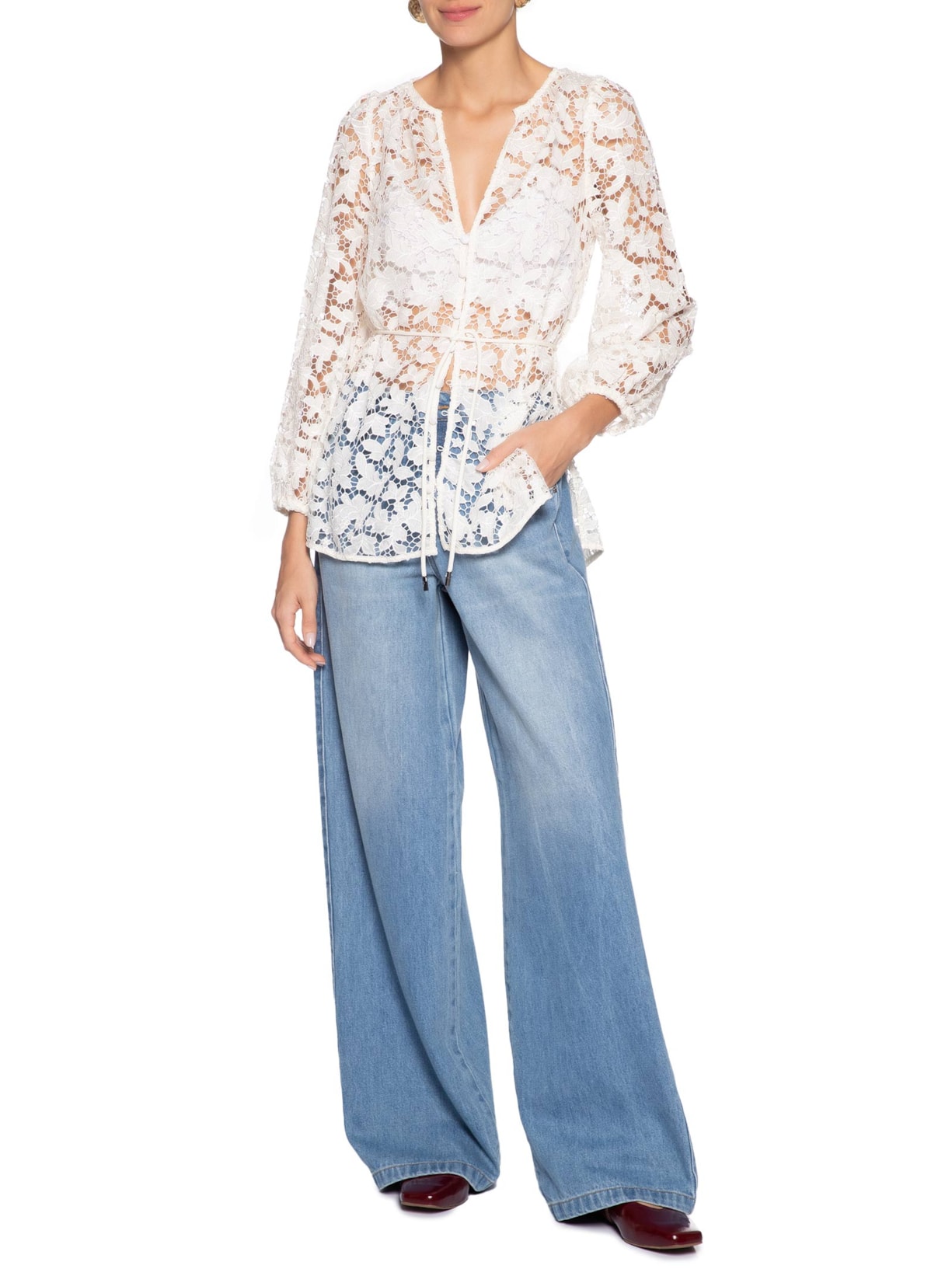 Blusa Feminina Gigi Longa Branco Le Lis