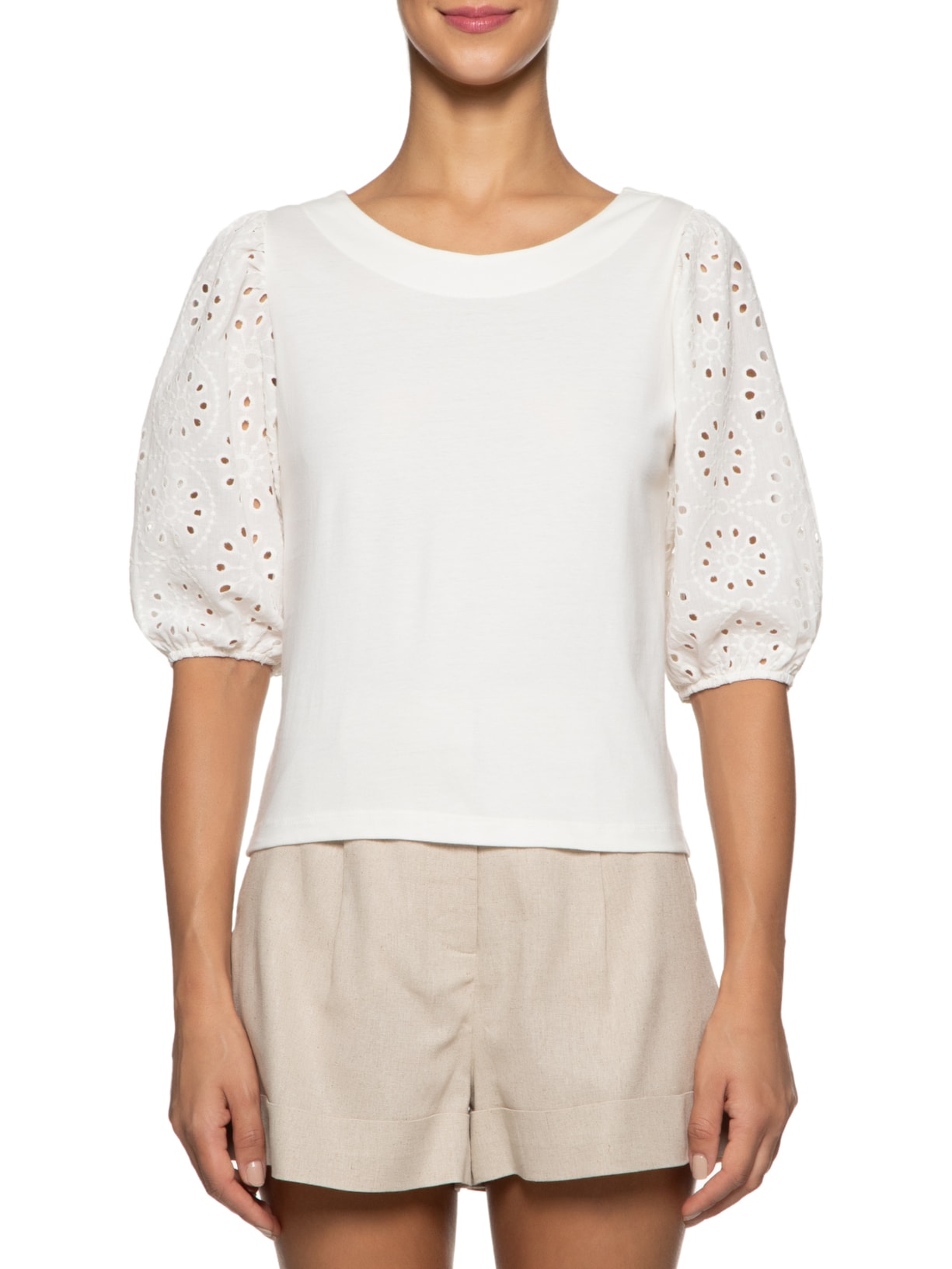 Blusa Feminina Giovana Off White Le Lis