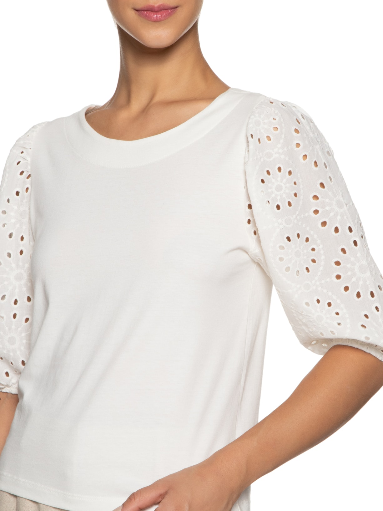 Blusa Feminina Giovana Off White Le Lis