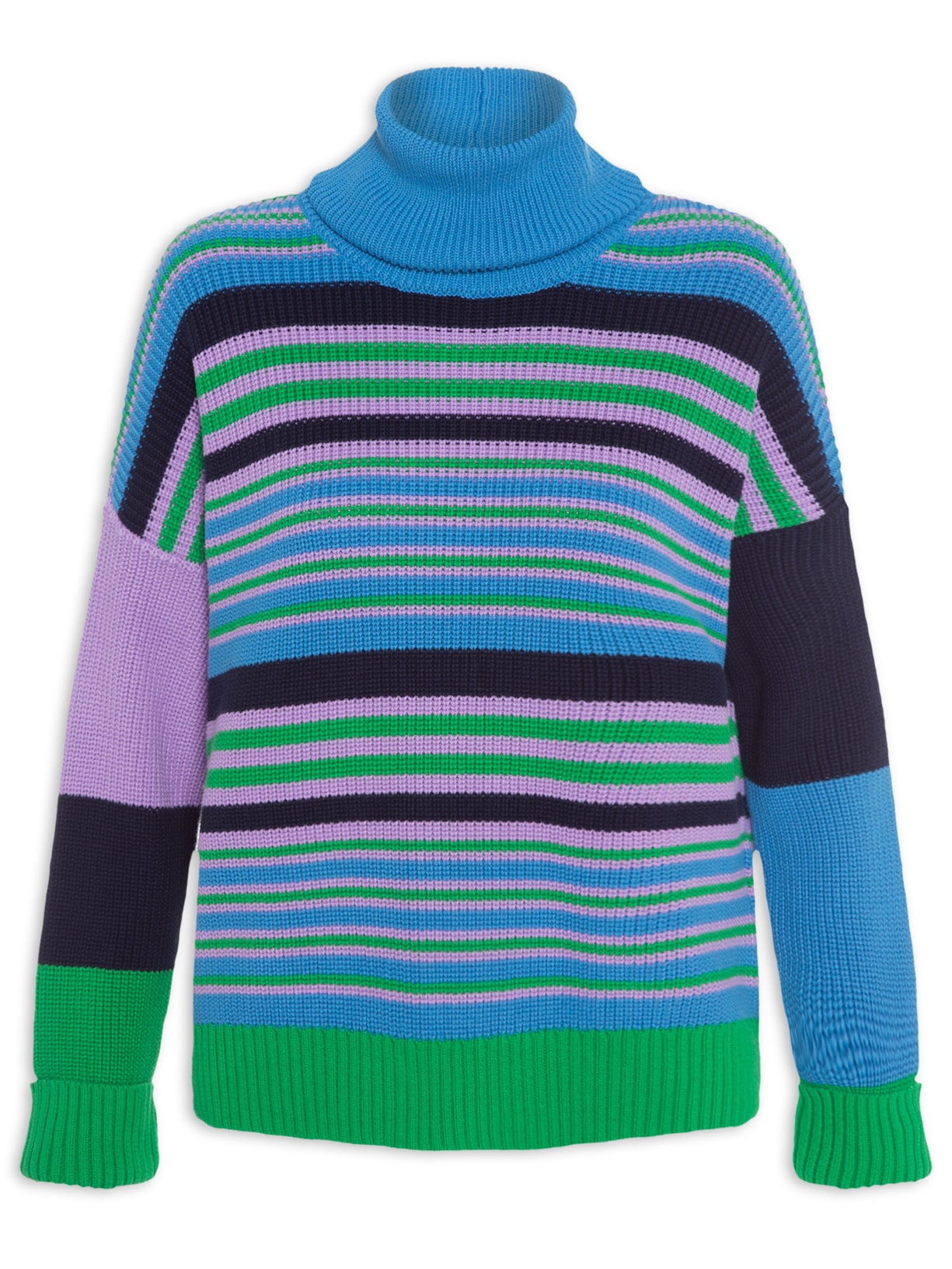 Blusa Feminina Gola Alta - Azul