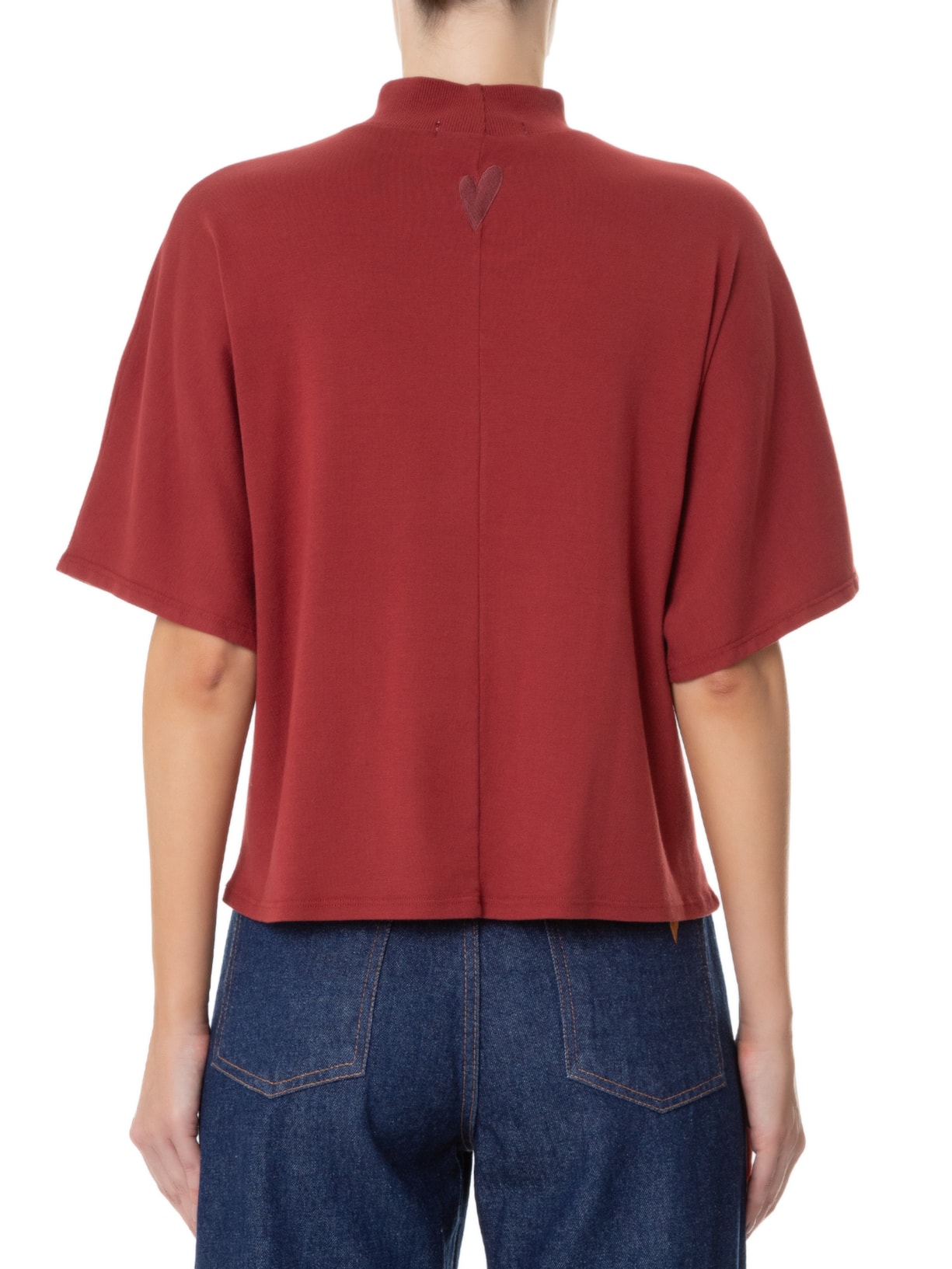 Blusa Feminina Gola Alta Catarina Vinho Twenty Four Seven