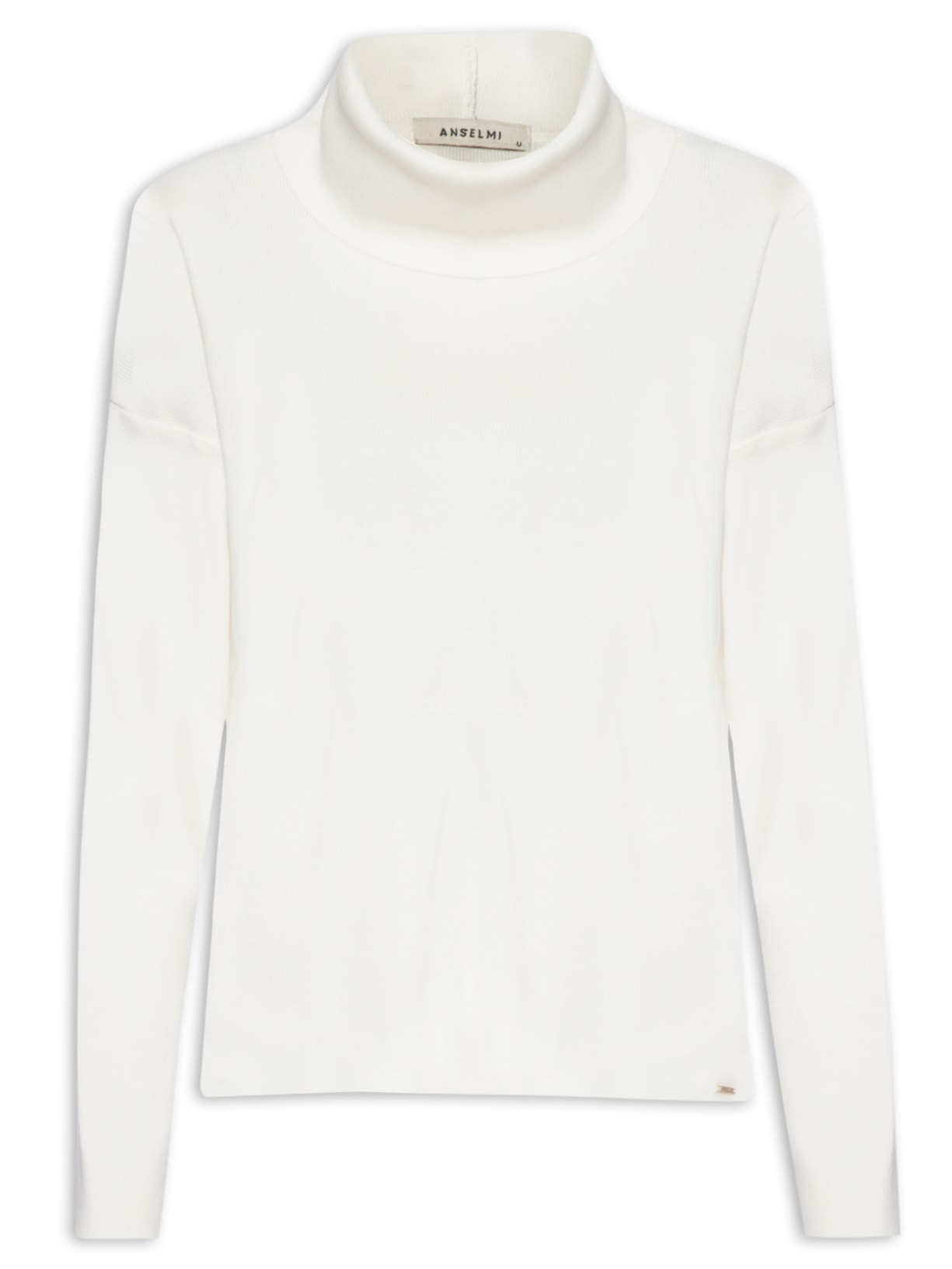 Blusa Feminina Gola Alta Cava Reta - Off White