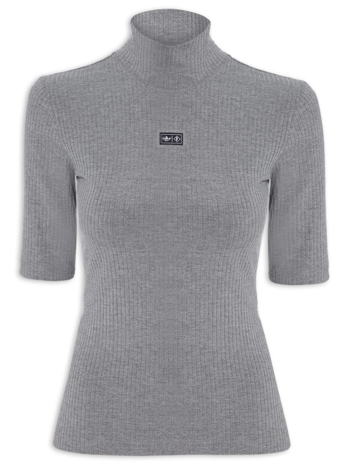 Blusa Feminina Gola Alta - Cinza