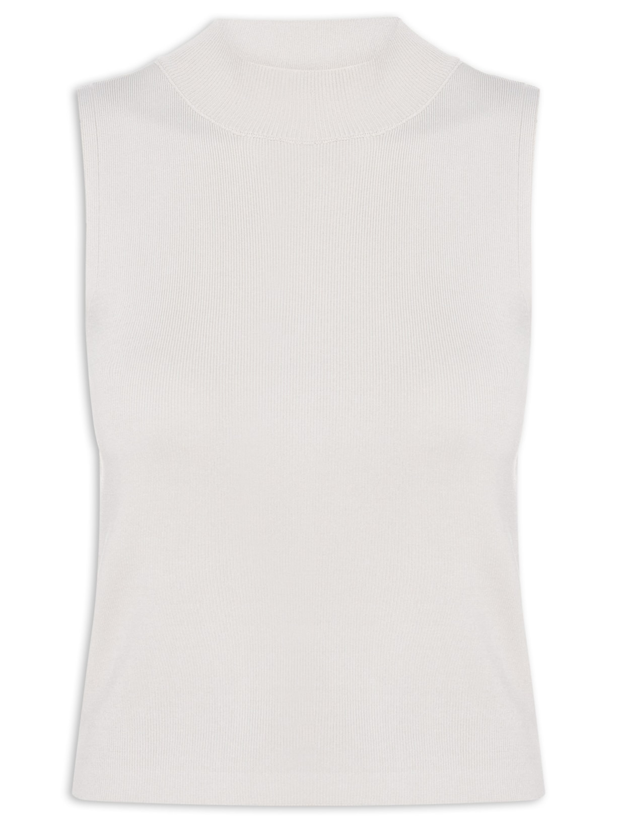 Blusa Feminina Gola Alta Em Tricot - Cinza