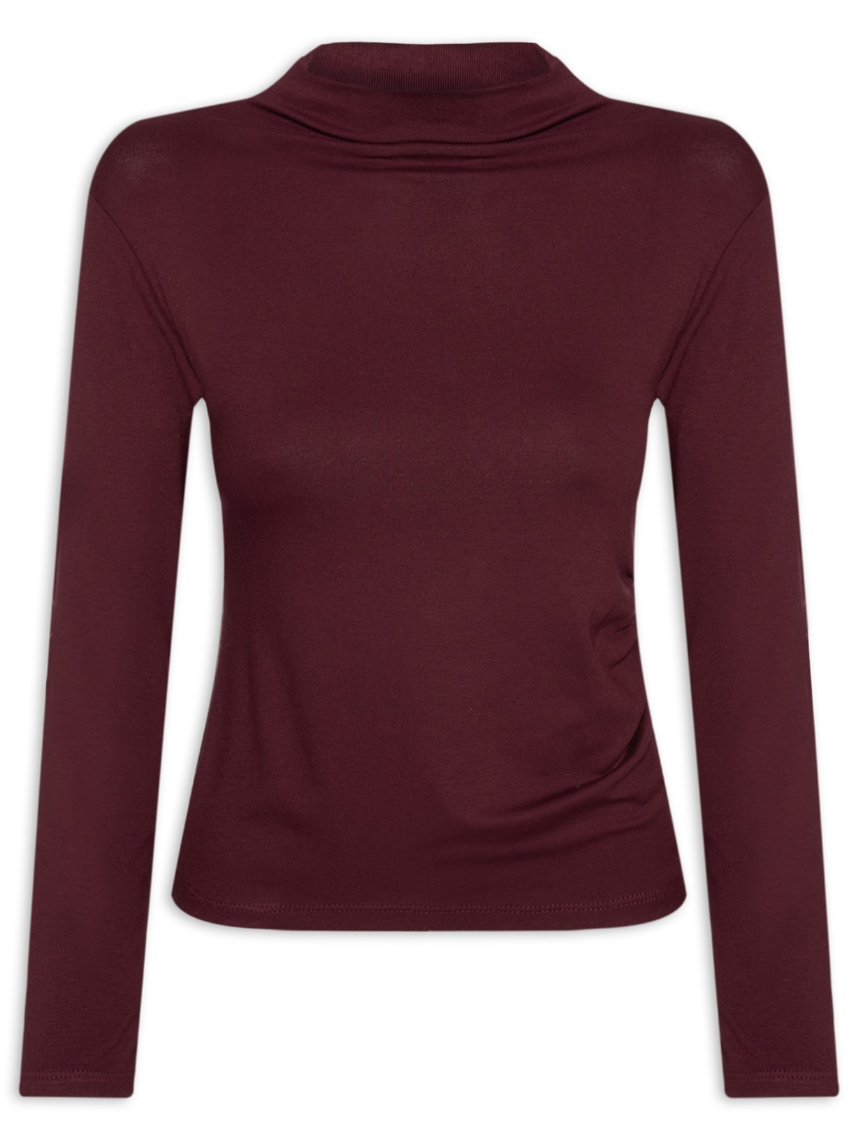 Blusa Feminina Gola Alta Manga Longa - Vermelha