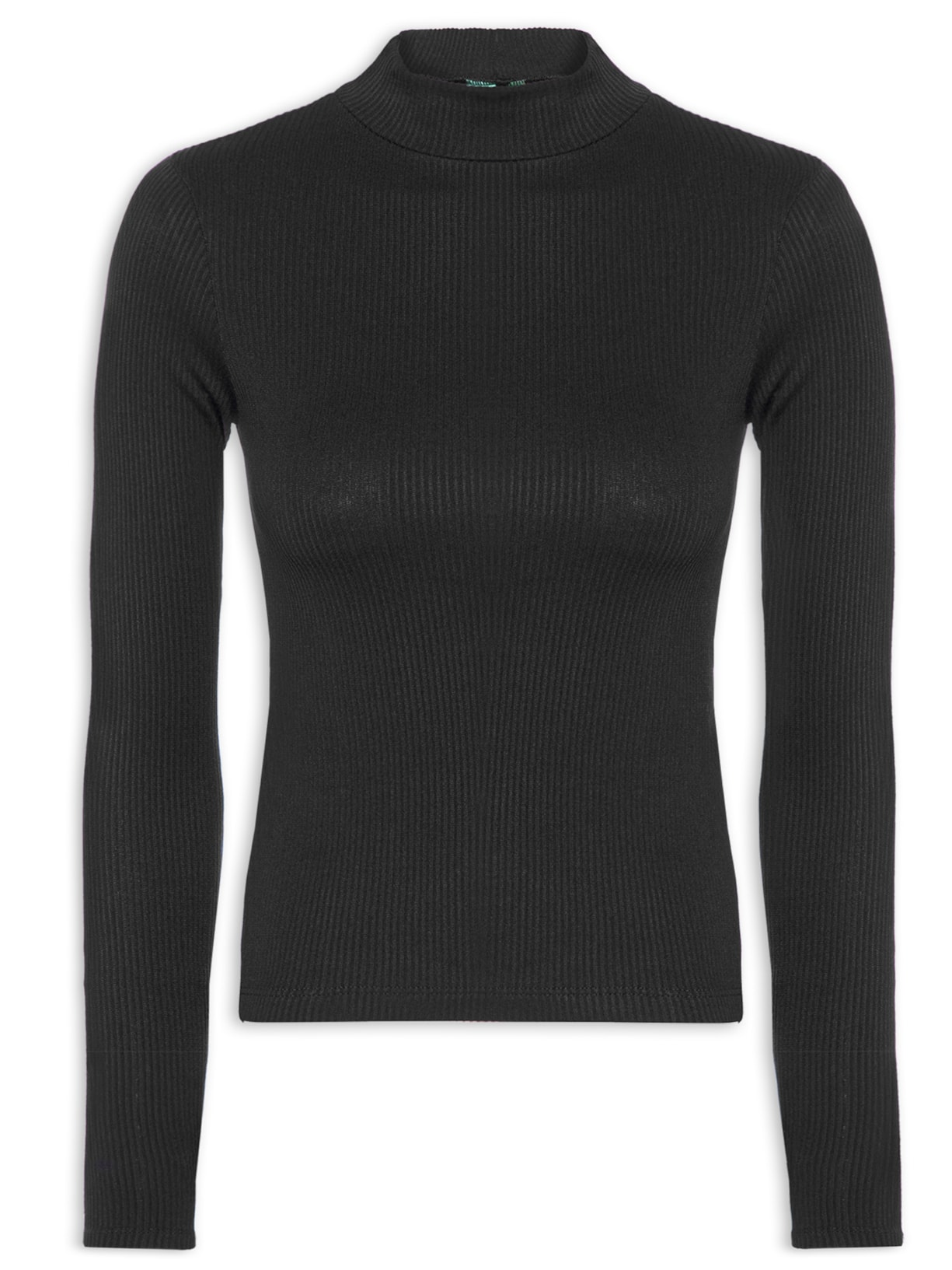 Blusa Feminina Gola Alta - Preto