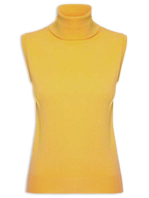 Blusa Feminina Gola Alta Puro Cashmere - Amarelo