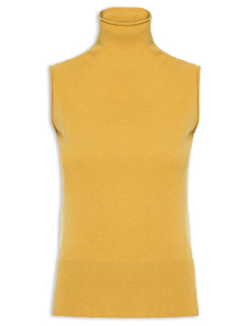 Blusa Feminina Gola Alta Puro Cashmere - Amarelo