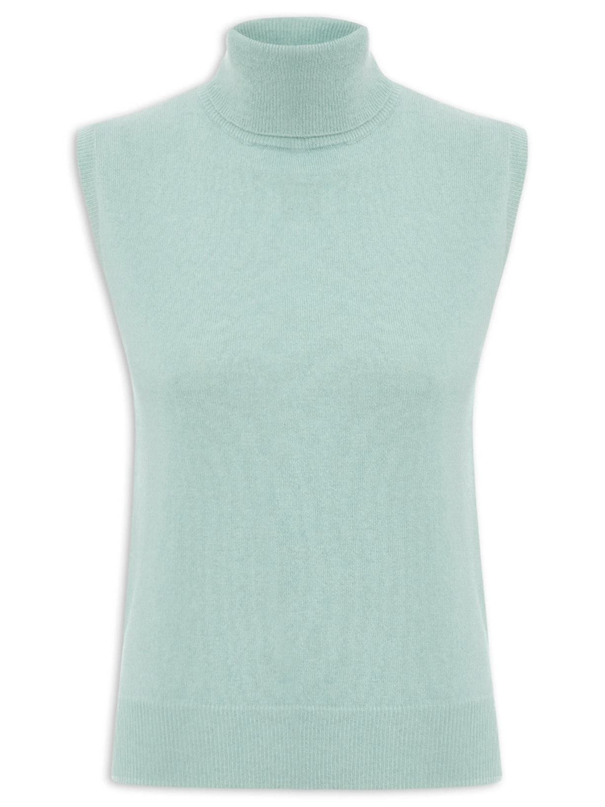 Blusa Feminina Gola Alta Puro Cashmere - Azul