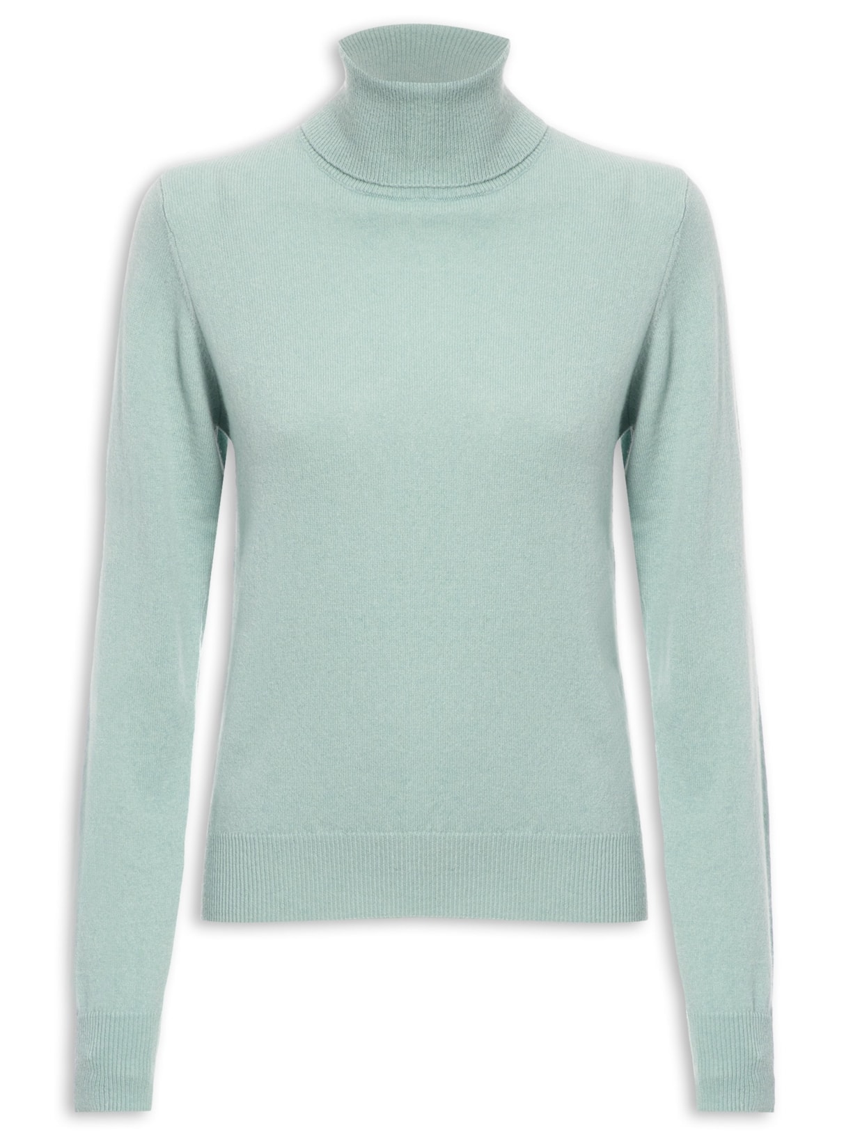 Blusa Feminina Gola Alta Puro Cashmere - Azul