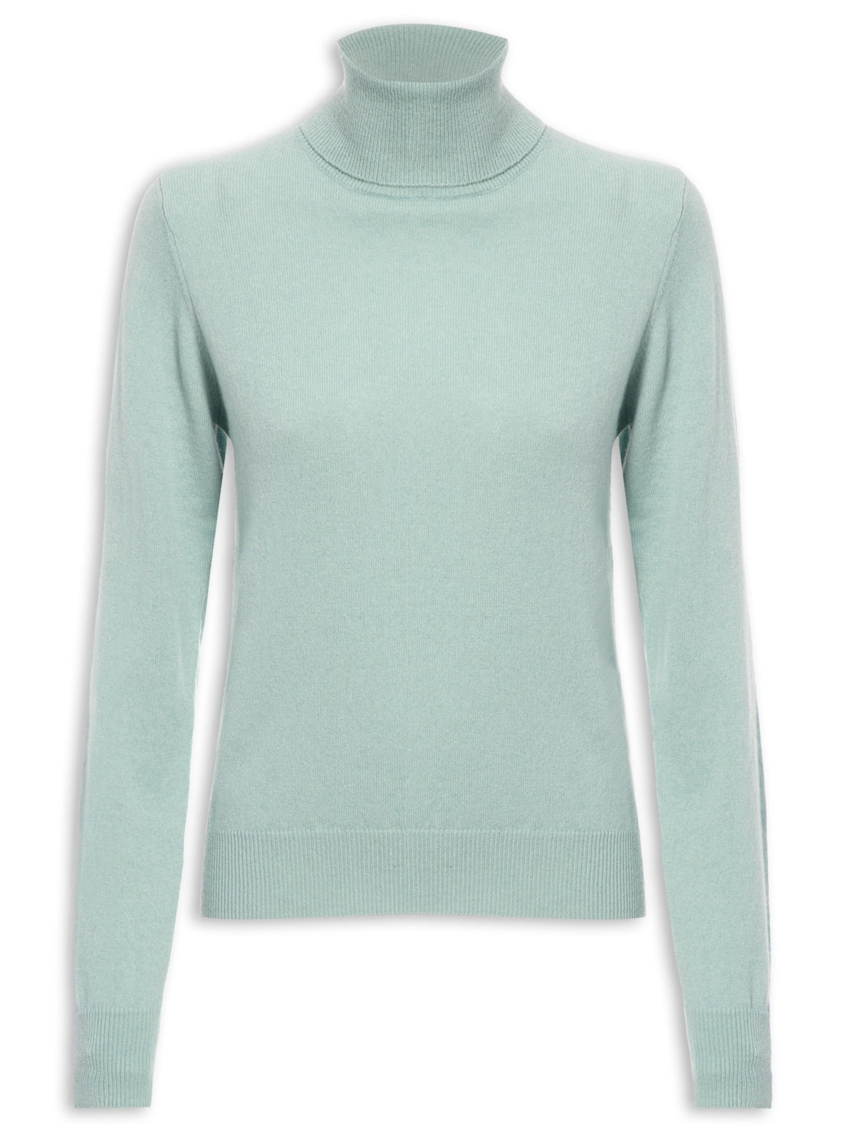 Blusa Feminina Gola Alta Puro Cashmere Azul '2Essential