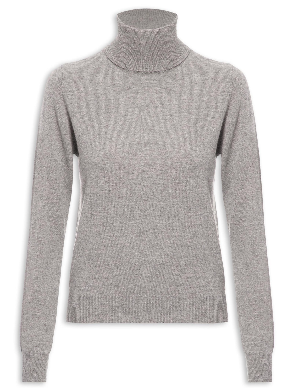 Blusa Feminina Gola Alta Puro Cashmere Cinza '2Essential