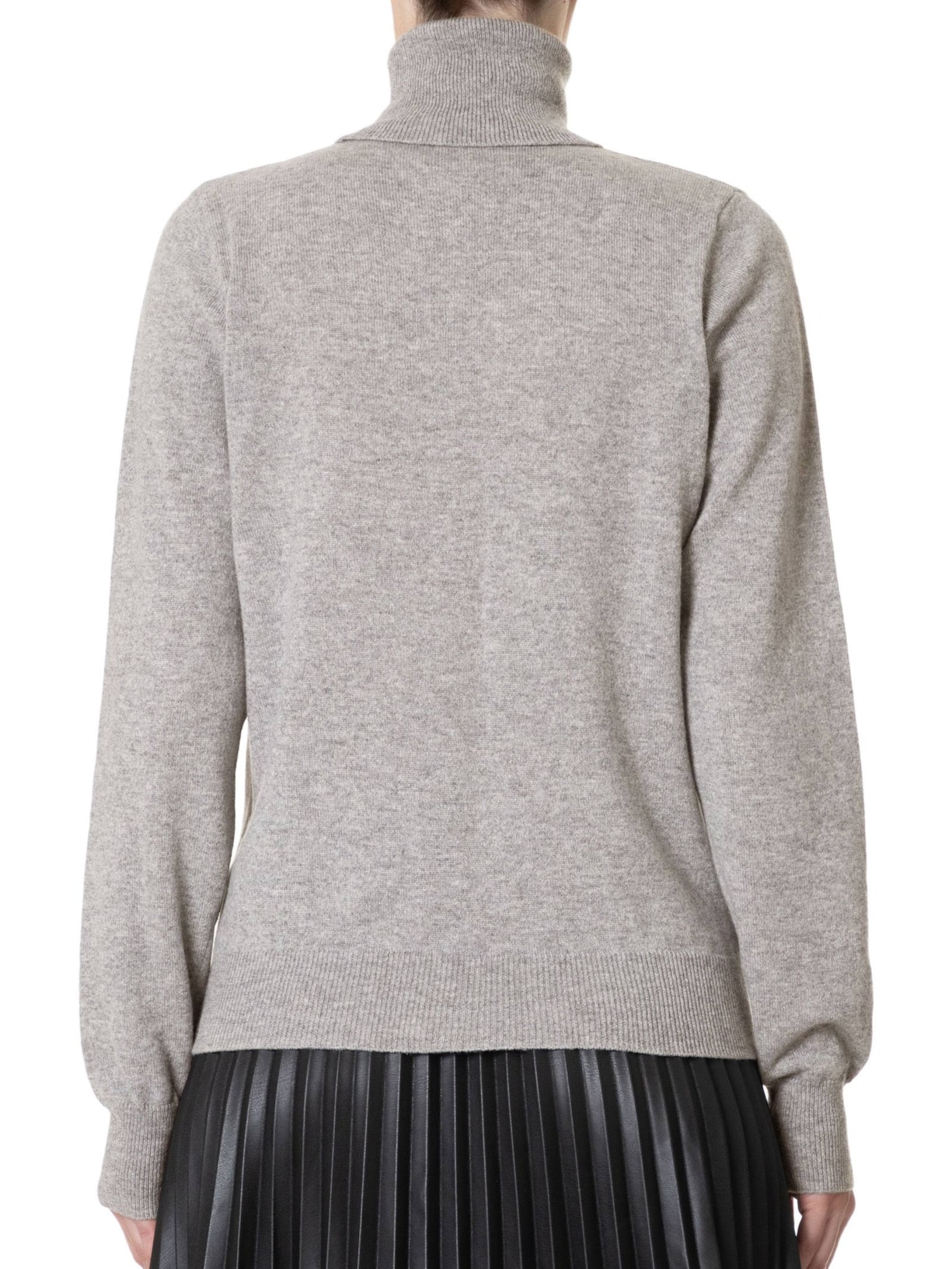 Blusa Feminina Gola Alta Puro Cashmere Cinza '2Essential