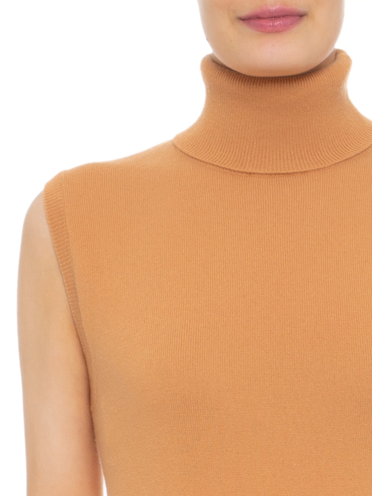 Blusa Feminina Gola Alta Puro Cashmere Marrom '2Essential