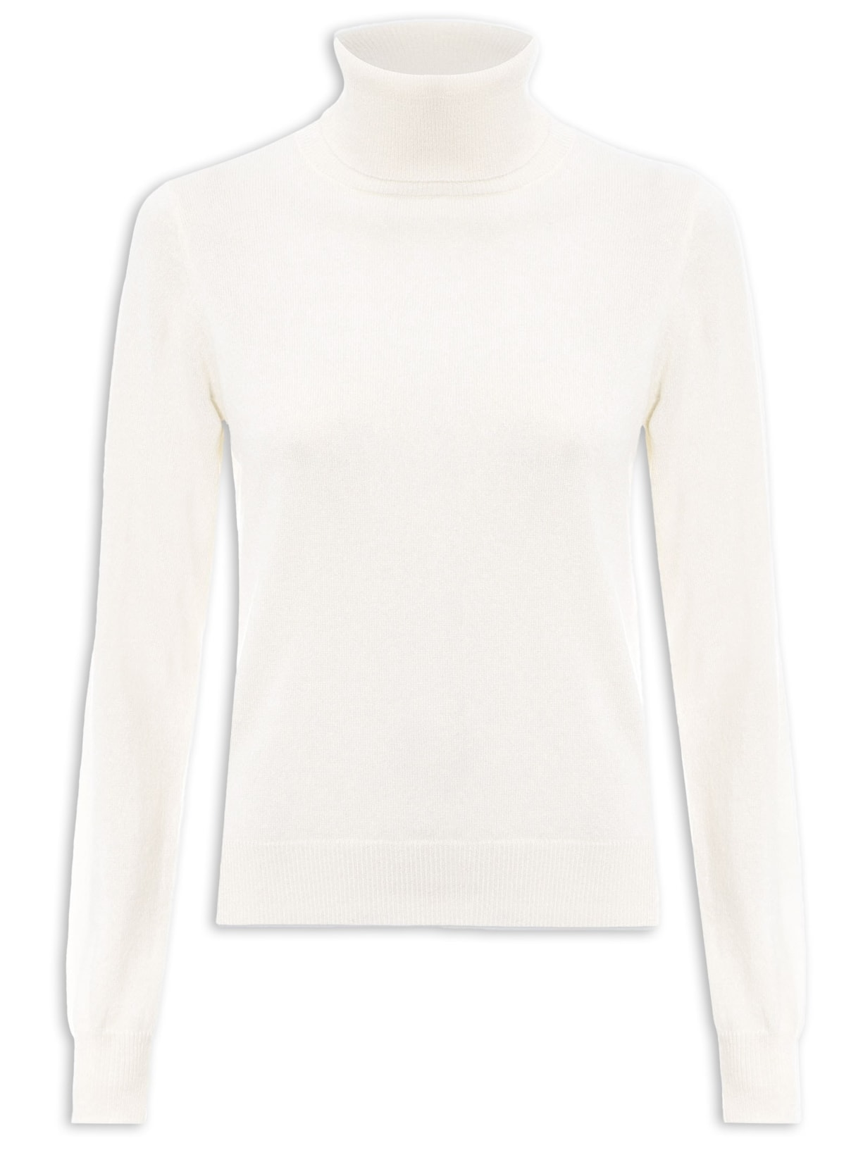 Blusa Feminina Gola Alta Puro Cashmere - Off White