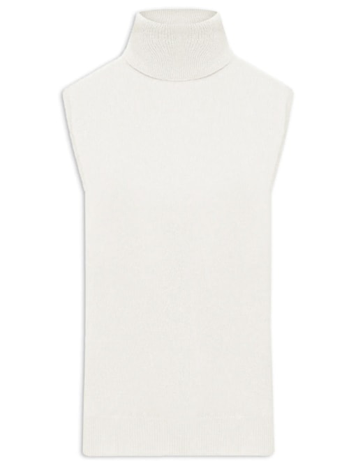 Blusa Feminina Gola Alta Puro Cashmere - Off White
