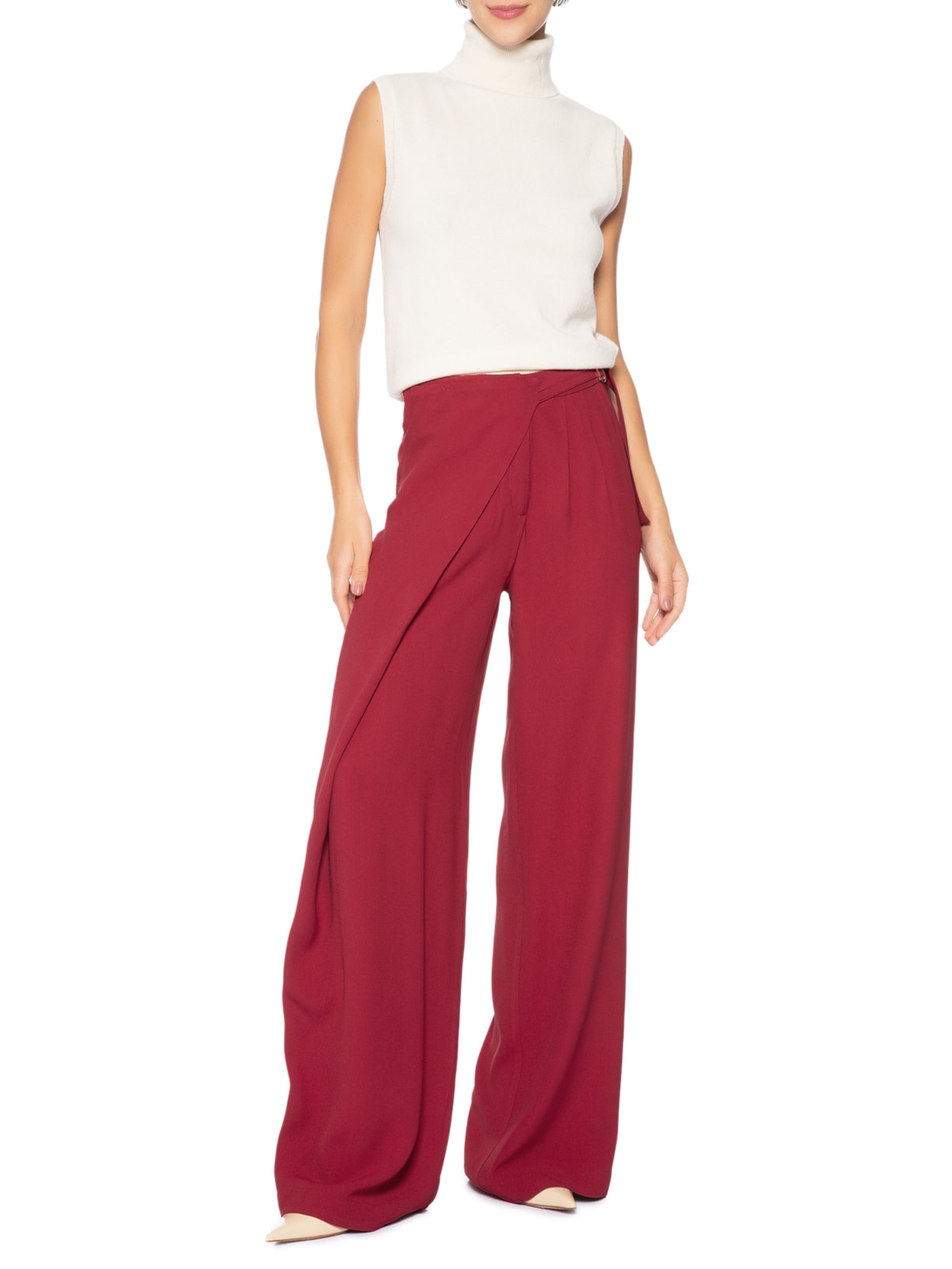 Blusa Feminina Gola Alta Puro Cashmere Off White '2Essential