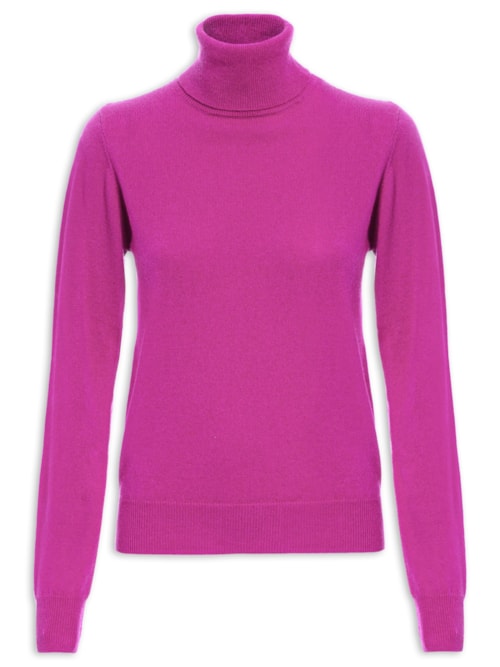 Blusa Feminina Gola Alta Puro Cashmere - Roxo