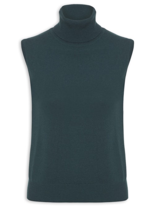 Blusa Feminina Gola Alta Puro Cashmere - Verde