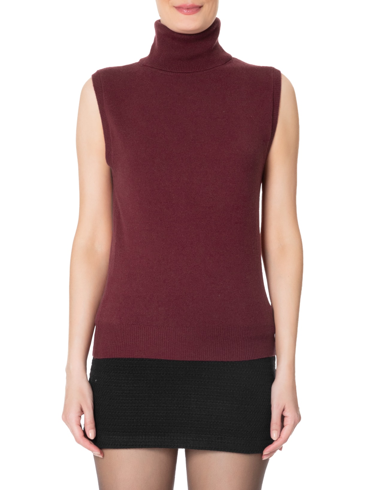 Blusa Feminina Gola Alta Puro Cashmere Vermelho '2Essential