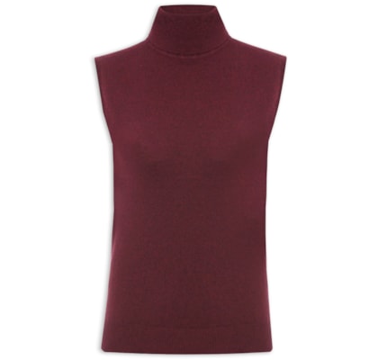 Blusa Feminina Gola Alta Puro Cashmere - Vermelho