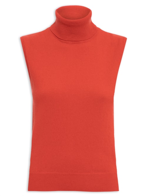 Blusa Feminina Gola Alta Puro Cashmere - Vermelho