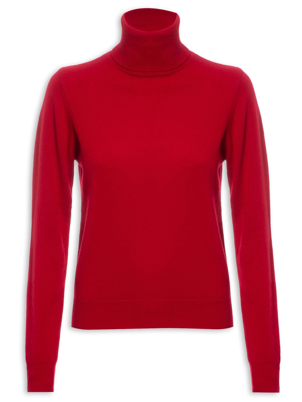 Blusa Feminina Gola Alta Puro Cashmere Vermelho '2Essential