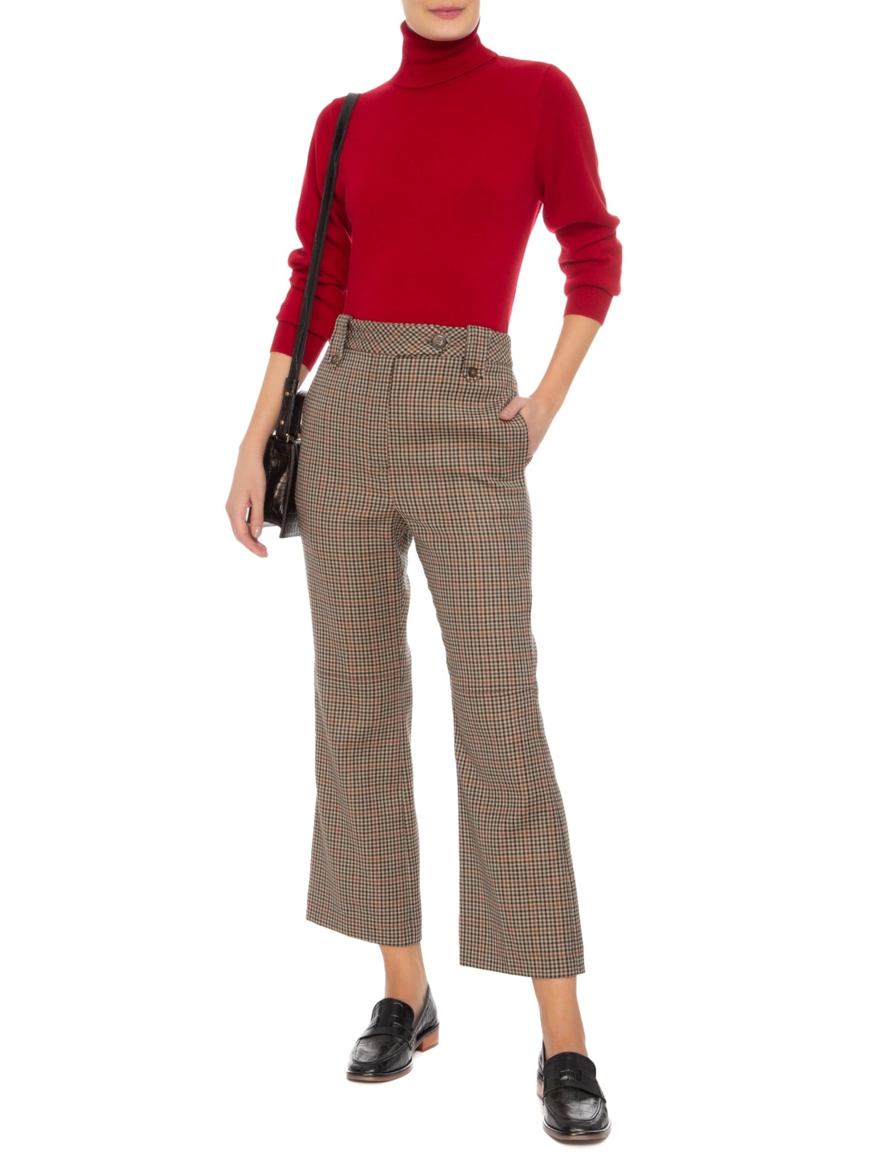 Blusa Feminina Gola Alta Puro Cashmere Vermelho '2Essential