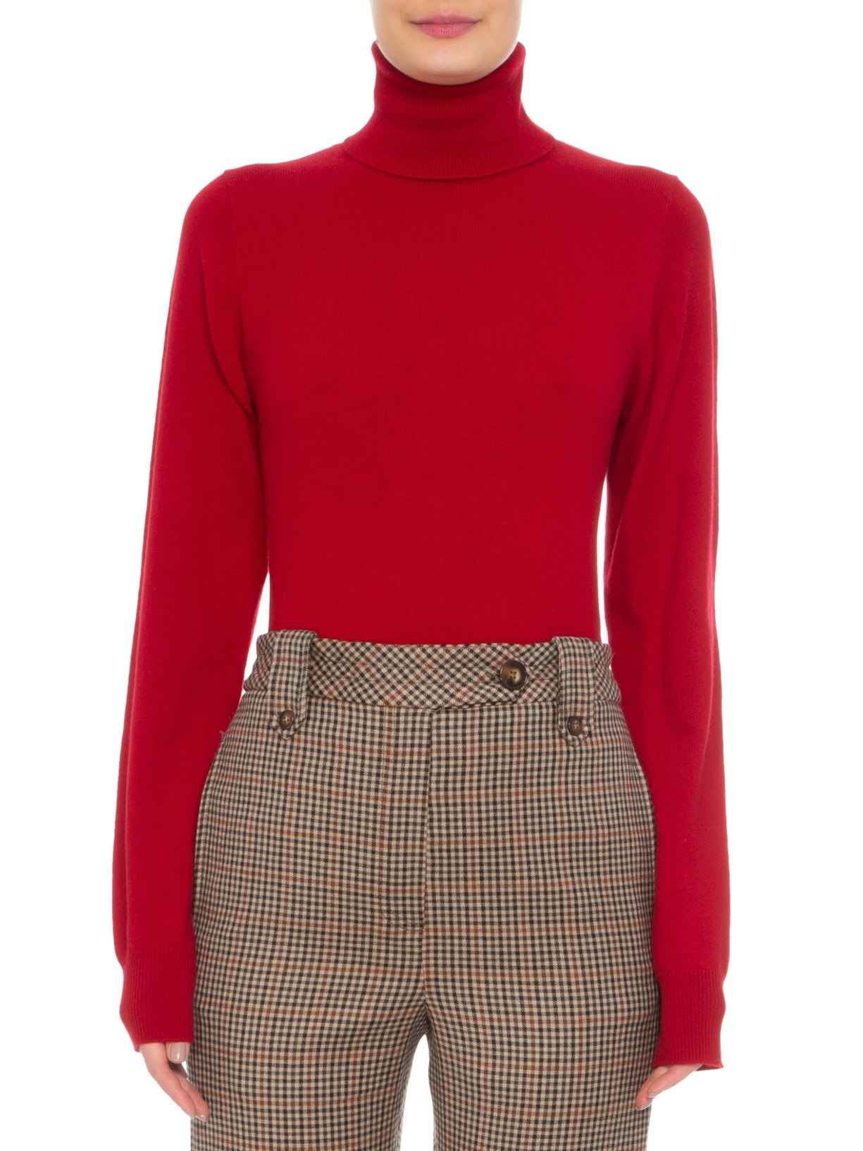 Blusa Feminina Gola Alta Puro Cashmere Vermelho '2Essential