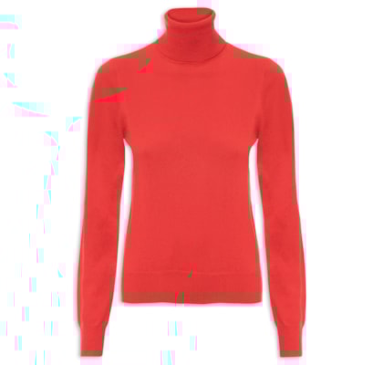 Blusa Feminina Gola Alta Puro Cashmere - Vermelho