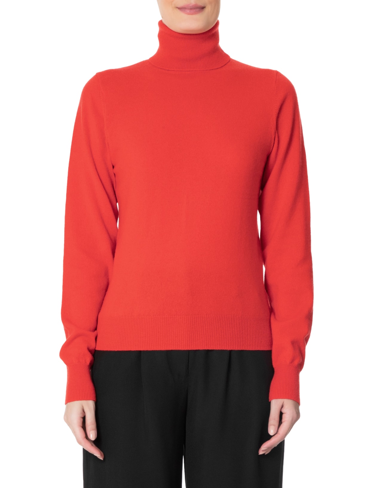 Blusa Feminina Gola Alta Puro Cashmere Vermelho '2Essential