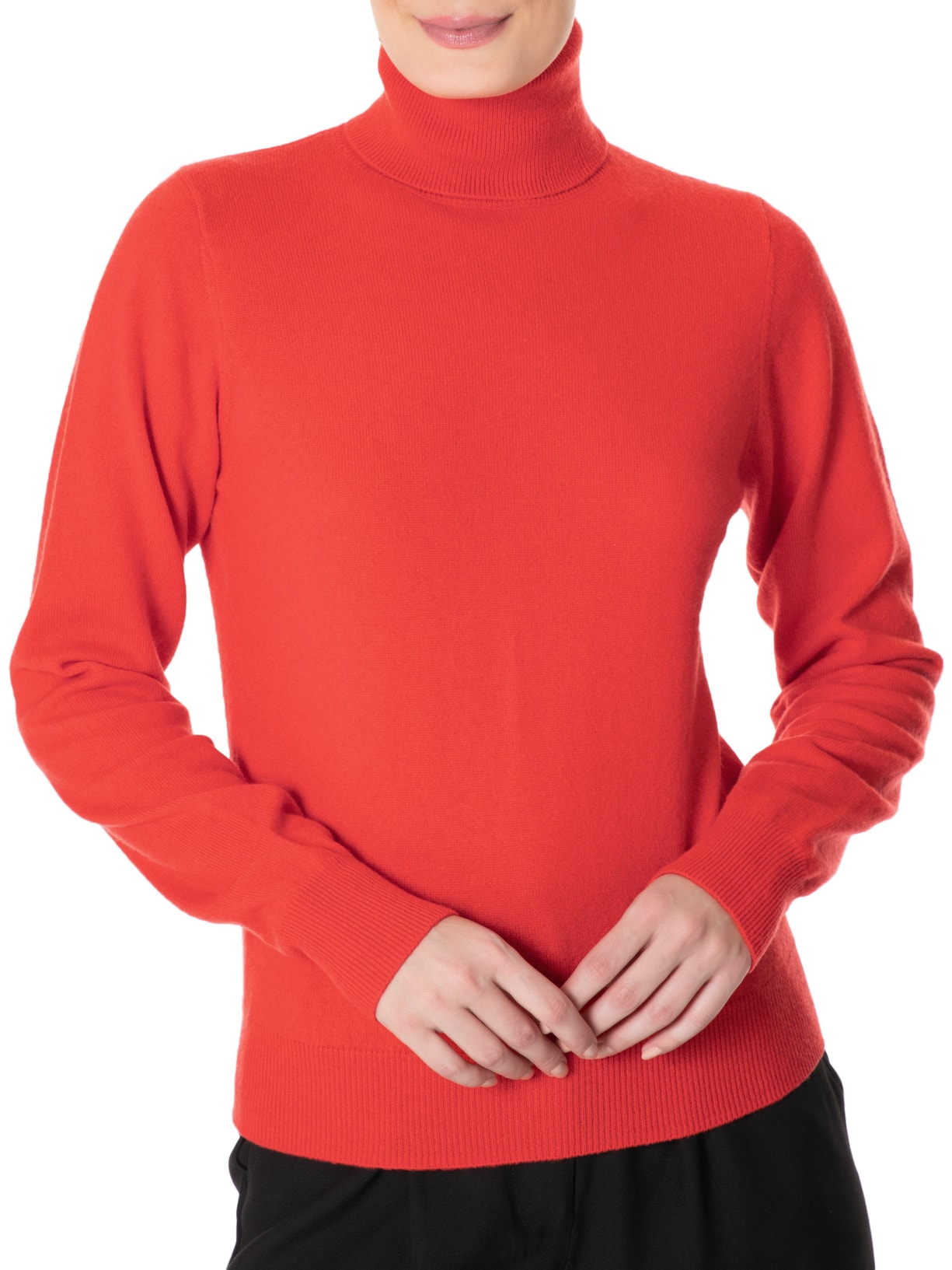 Blusa Feminina Gola Alta Puro Cashmere Vermelho '2Essential