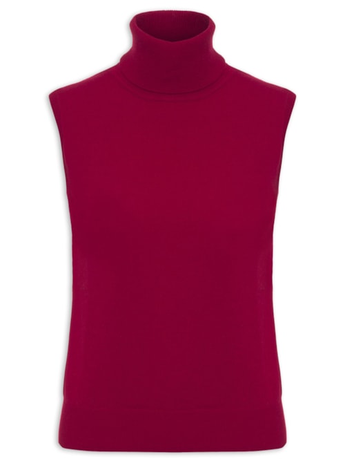 Blusa Feminina Gola Alta Puro Cashmere - Vermelho