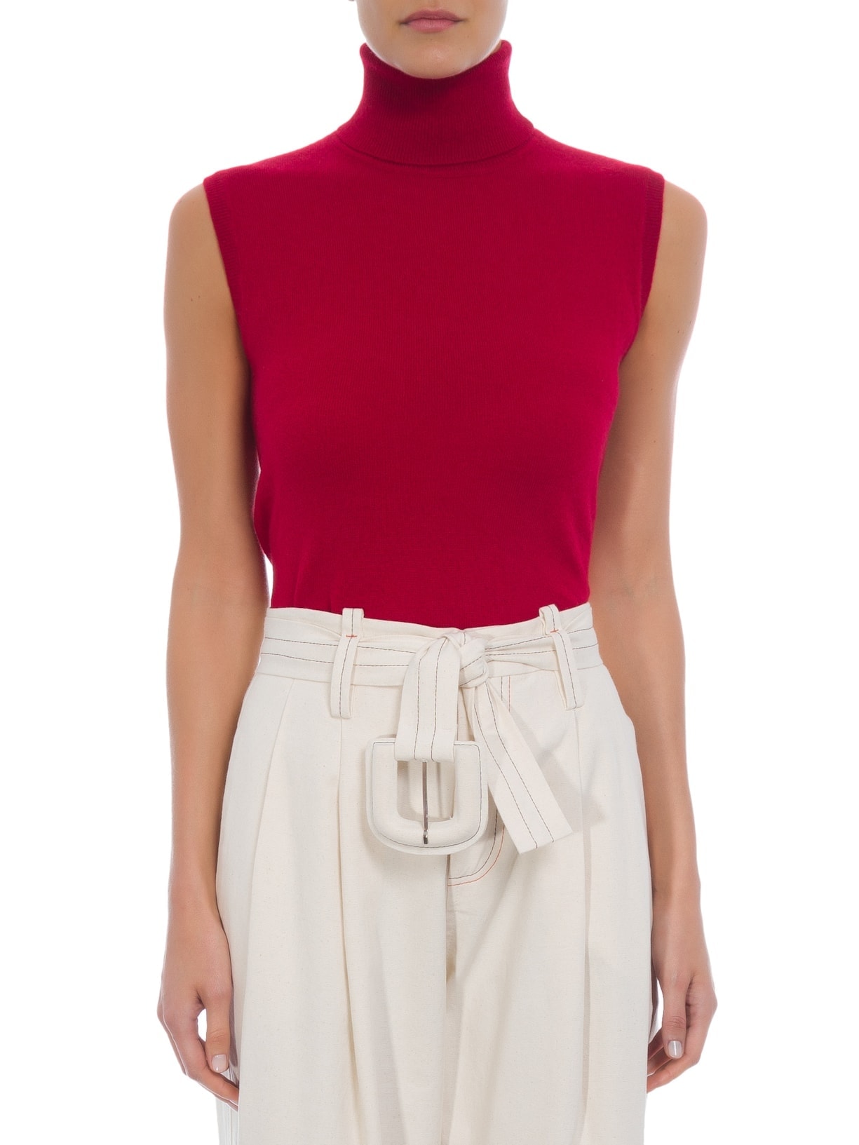 Blusa Feminina Gola Alta Puro Cashmere Vermelho '2Essential