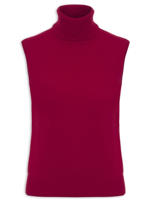 Blusa Feminina Gola Alta Puro Cashmere - Vermelho