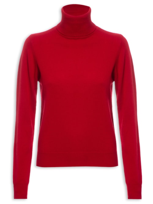 Blusa Feminina Gola Alta Puro Cashmere - Vinho