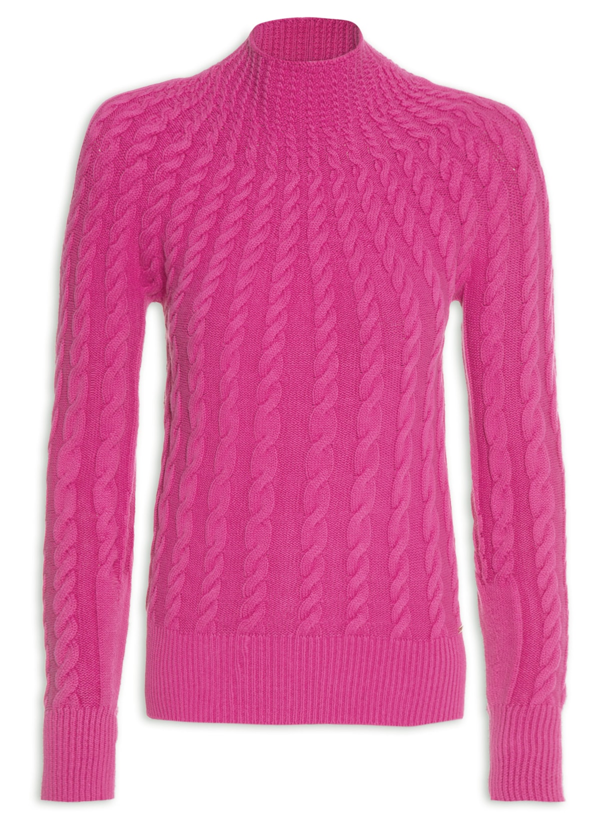 Blusa Feminina Gola Alta Texturizada - Rosa