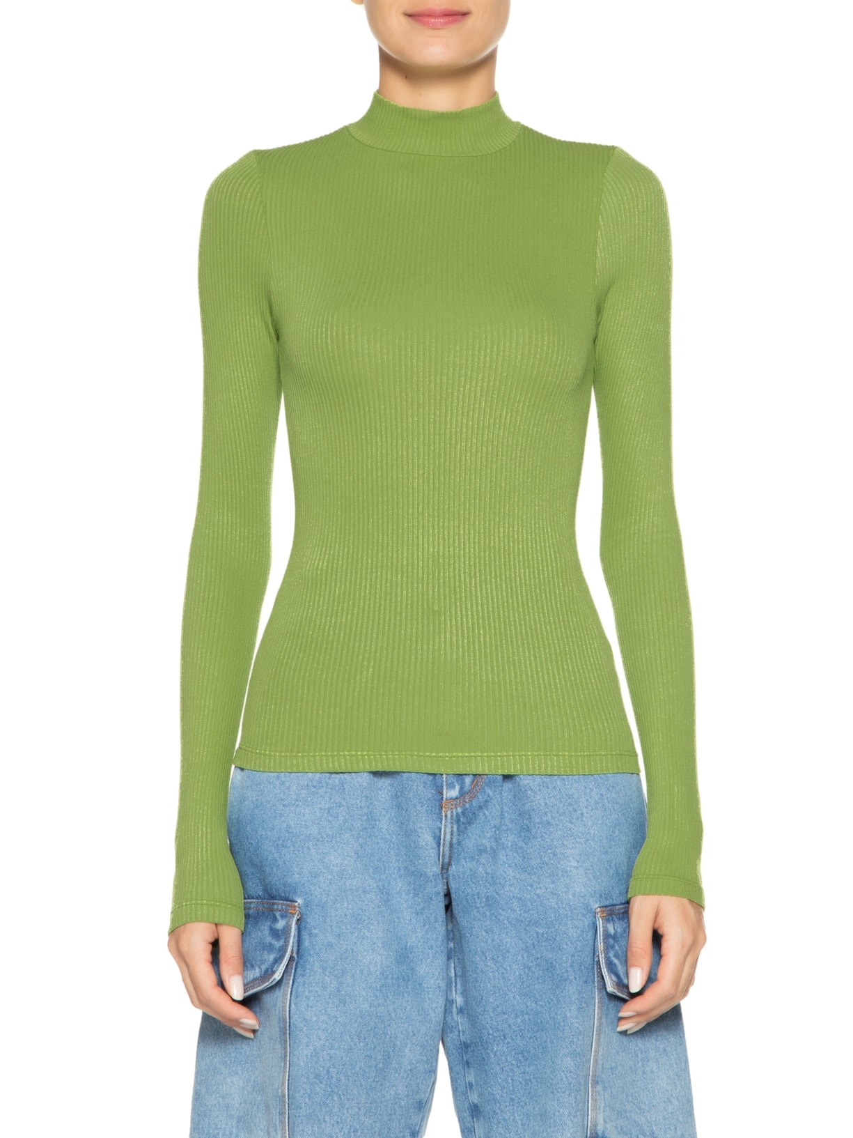 Blusa Feminina Gola Alta Verde Farm