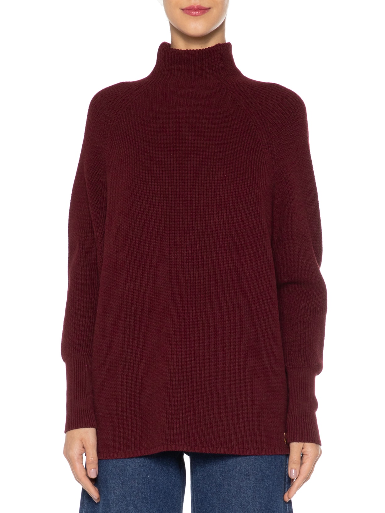 Blusa Feminina Gola Alta Vinho Anselmi