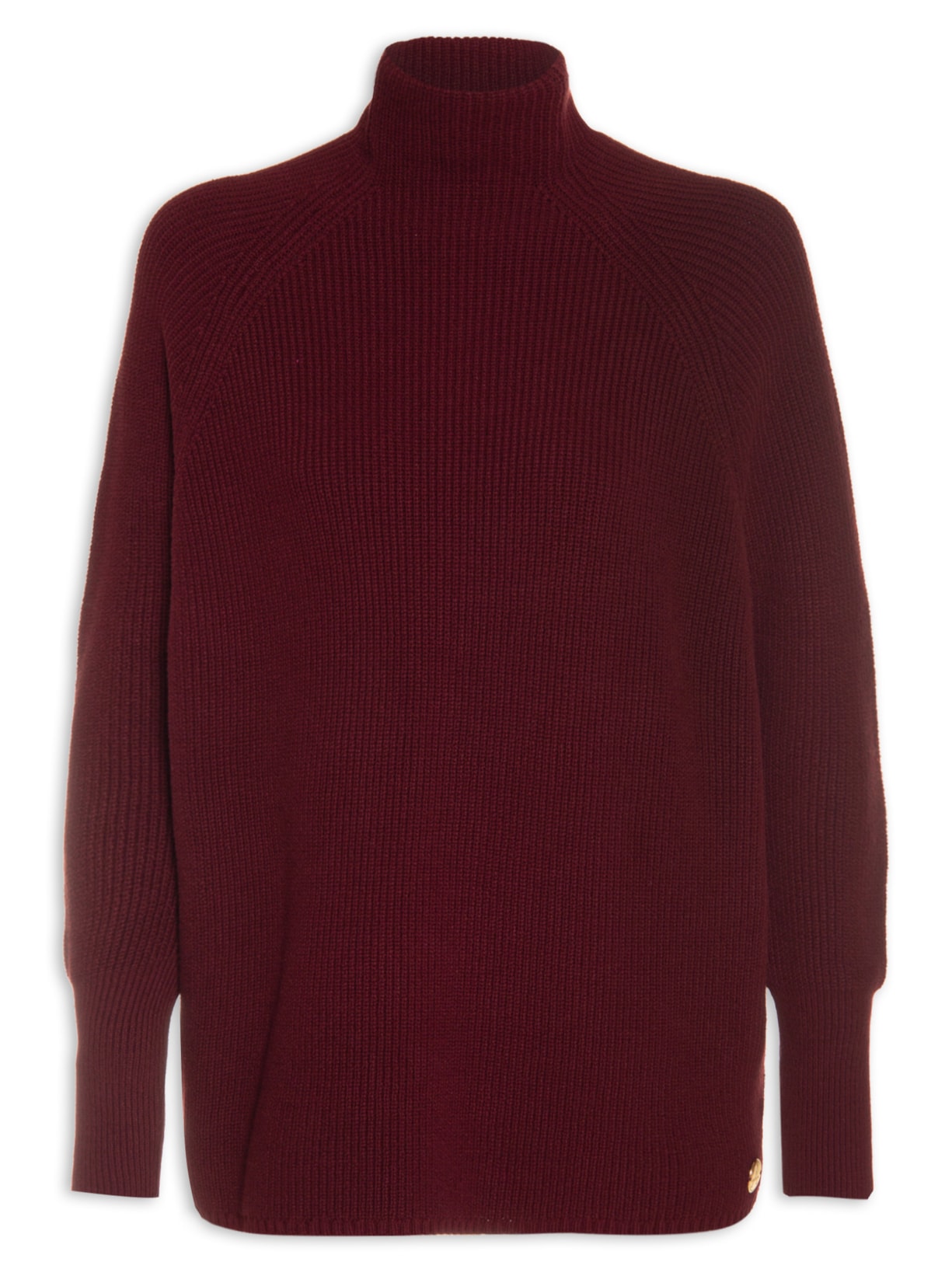 Blusa Feminina Gola Alta Vinho Anselmi