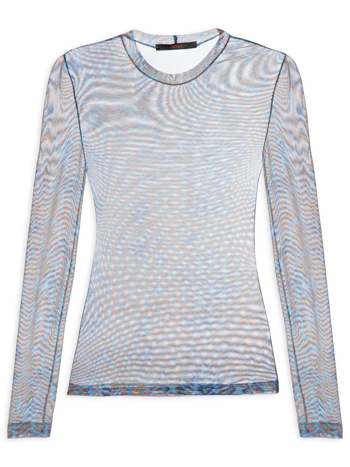 Blusa Feminina Gola Careca Azul Animale
