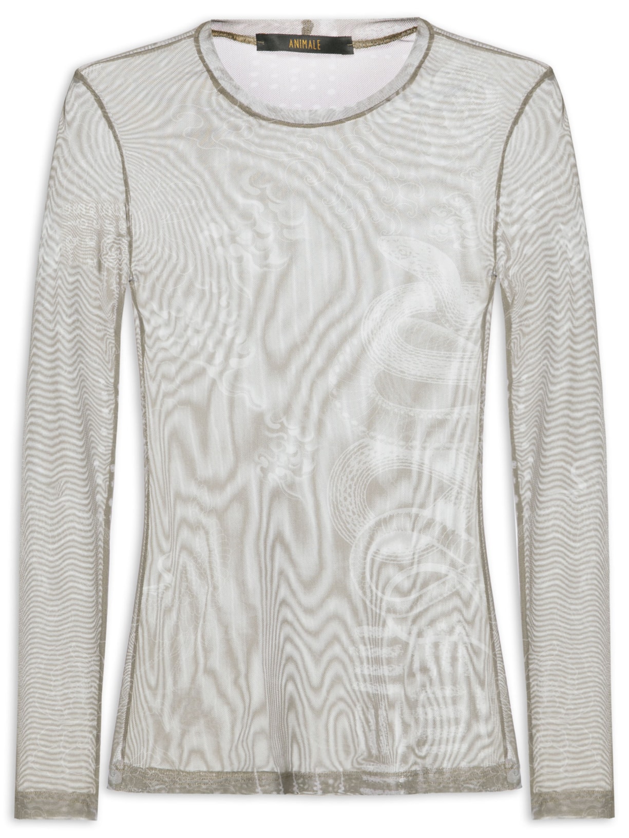 Blusa Feminina Gola Careca De Tule - Verde
