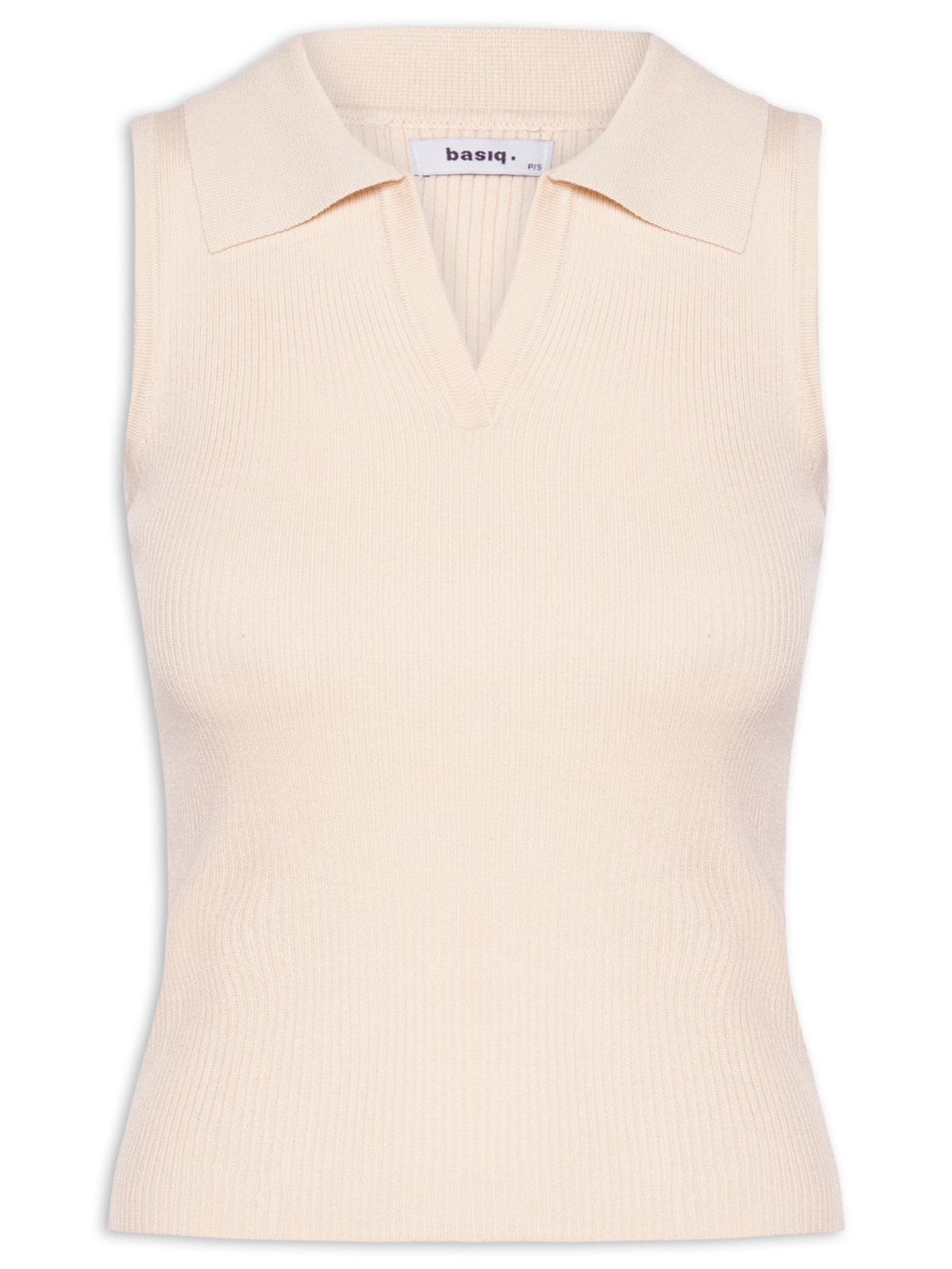 Blusa Feminina Gola Esporte Tricot - Bege