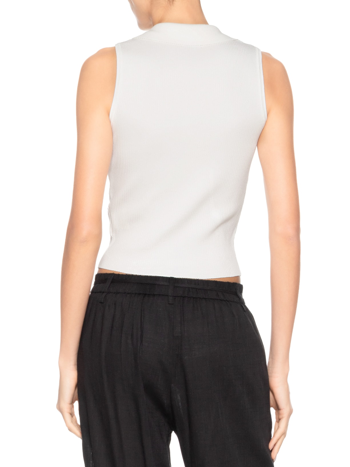 Blusa Feminina Gola Esporte Tricot Off White Basiq